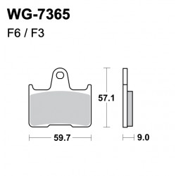 Disc brake pads WRP WG-7365