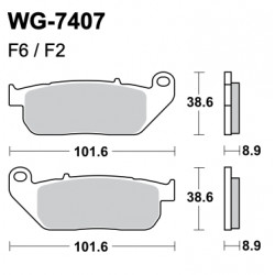 Disc brake pads WRP WG-7407