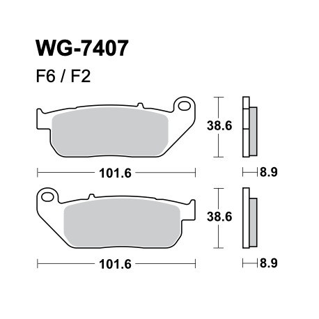 Disc brake pads WRP WG-7407