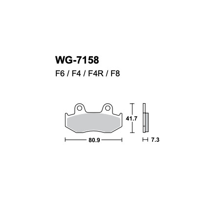 Disc brake pads WRP WG-7158