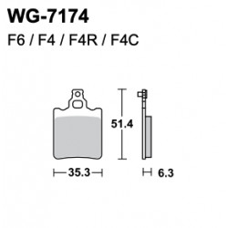 Disc brake pads WRP WG-7174