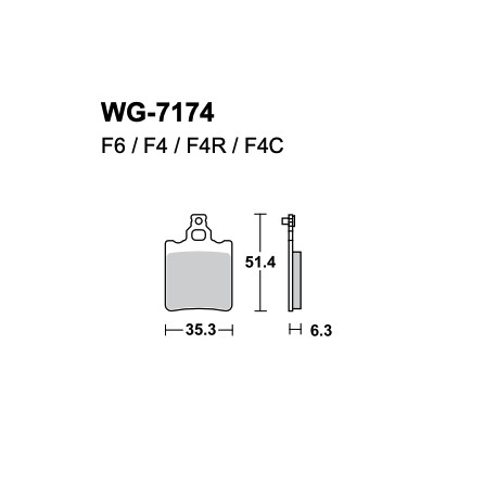 Disc brake pads WRP WG-7174