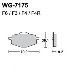 Disc brake pads WRP WG-7175