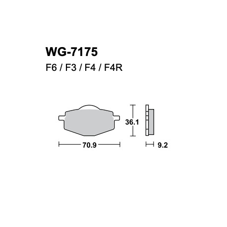 Plaquettes de frein WRP WG-7175