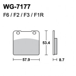 Disc brake pads WRP WG-7177