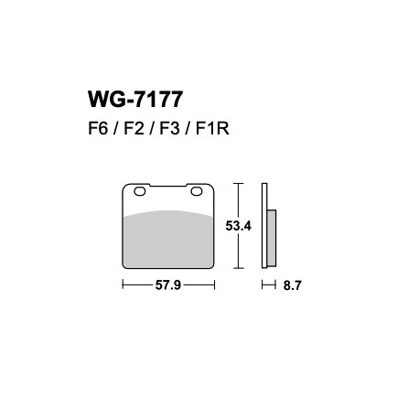 Disc brake pads WRP WG-7177