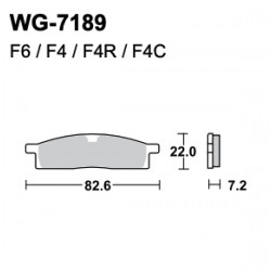 Plaquettes de frein WRP WG-7189