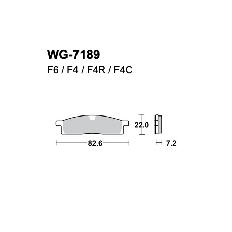 Disc brake pads WRP WG-7189