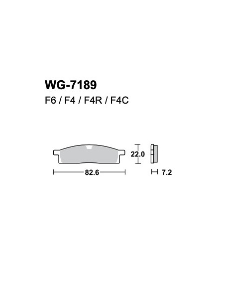 Scheibenbremsbeläge WRP WG-7189