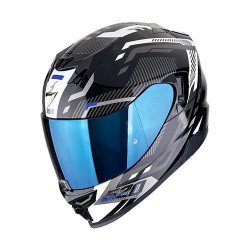 Casque Moto Scorpion EXO-520 EVO AIR RANKA Noir-Blanc-Bleu