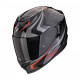 Scorpion EXO-520 EVO AIR TERRA Motorcycle Helmet Black-Silver-Red