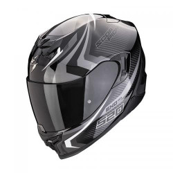 Casque Moto Scorpion EXO-520 EVO AIR TERRA Noir-Argent-Blanc