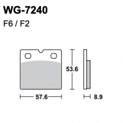 Disc brake pads WRP WG-7240