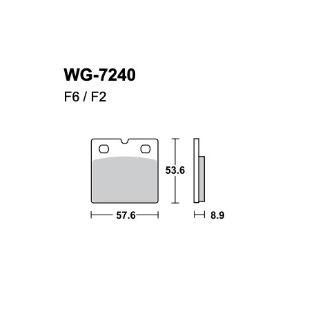 Disc brake pads WRP WG-7240