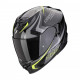 Casque Moto Scorpion EXO-520 EVO AIR TERRA Noir-Argent-Jaune fluo