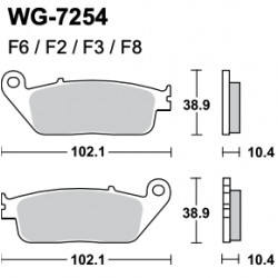 Disc brake pads WRP WG-7254