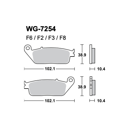 Disc brake pads WRP WG-7254