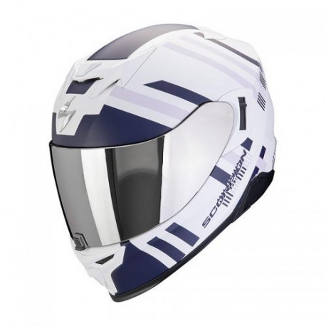 Scorpion EXO-520 EVO AIR BANSHEE Motorcycle Helmet Matt White-Blue-Purple