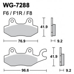 Disc brake pads WRP WG-7288