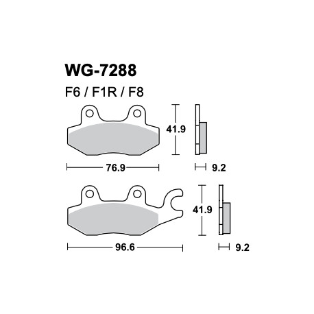 Plaquettes de frein WRP WG-7288