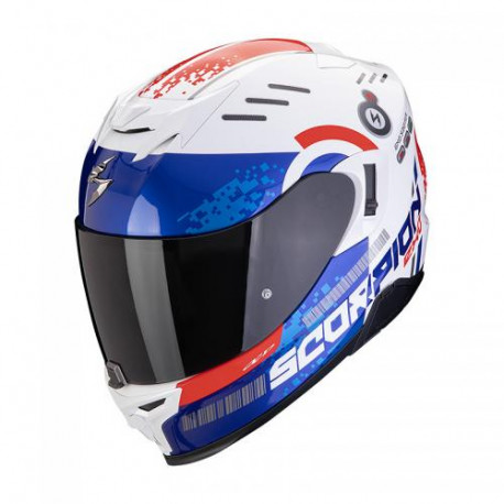Motorradhelm Scorpion EXO-520 EVO AIR BANSHEE Weiss-Blau-Rot