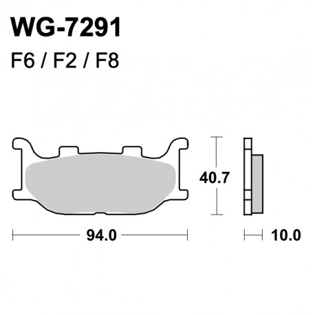 Plaquettes de frein WRP WG-7254