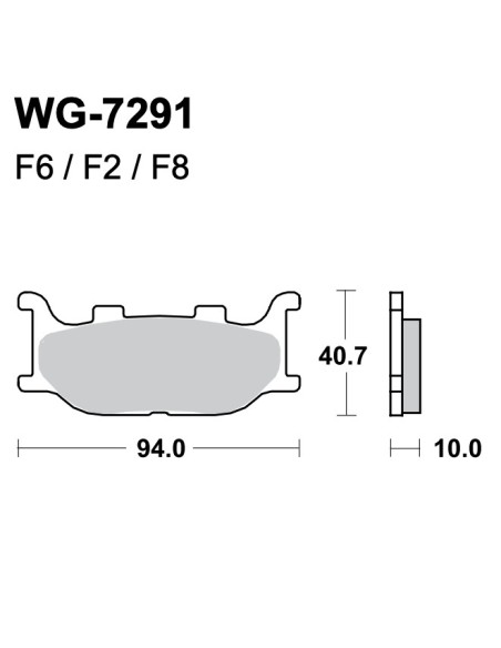 Disc brake pads WRP WG-7254