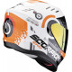 Casque Moto Scorpion EXO-520 EVO AIR TITAN Blanc-Orange