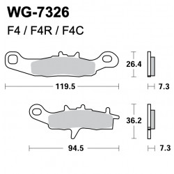 Plaquettes de frein WRP WG-7326