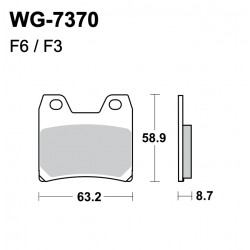 Disc brake pads WRP WG-7370