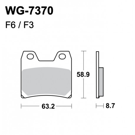 Disc brake pads WRP WG-7370