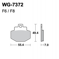 Disc brake pads WRP WG-7372