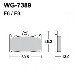 Scheibenbremsbeläge WRP WG-7389