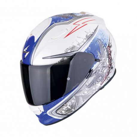 Casque Moto Scorpion EXO-491 RUN Blanc-Bleu