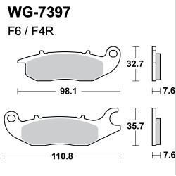 Disc brake pads WRP WG-7397