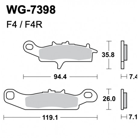 Disc brake pads WRP WG-7398