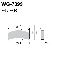 Plaquettes de frein WRP WG-7399