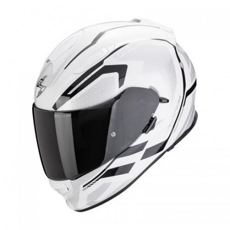 Motorradhelm Scorpion EXO-491 KRIPTA Weiss-Schwarz