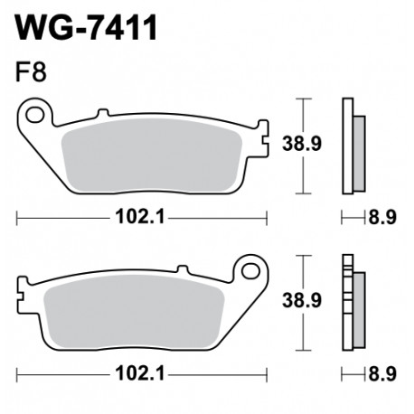 Disc brake pads WRP WG-7411