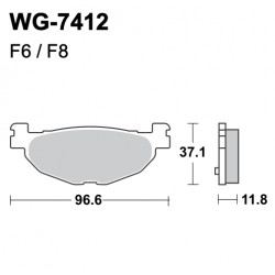 Disc brake pads WRP WG-7412