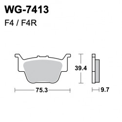 Disc brake pads WRP WG-7413