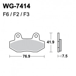 Plaquettes de frein WRP WG-7414