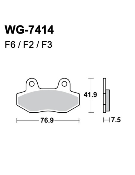 Plaquettes de frein WRP WG-7414