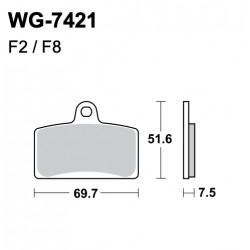 Disc brake pads WRP WG-7421