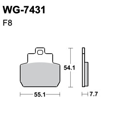 Disc brake pads WRP WG-7431