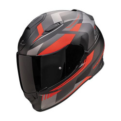 Casque Moto Scorpion EXO-491 ABILIS Noir Mat-Argent-Rouge