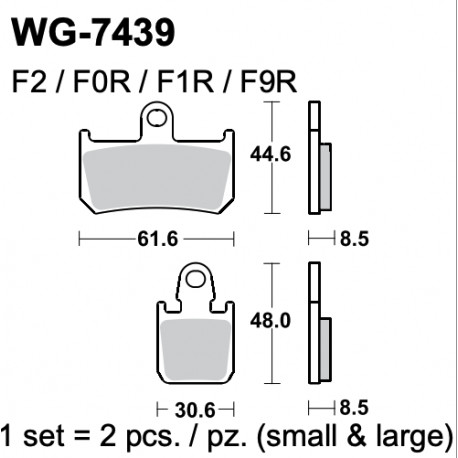 Disc brake pads WRP WG-7439