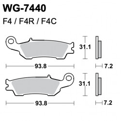 Plaquettes de frein WRP WG-7440