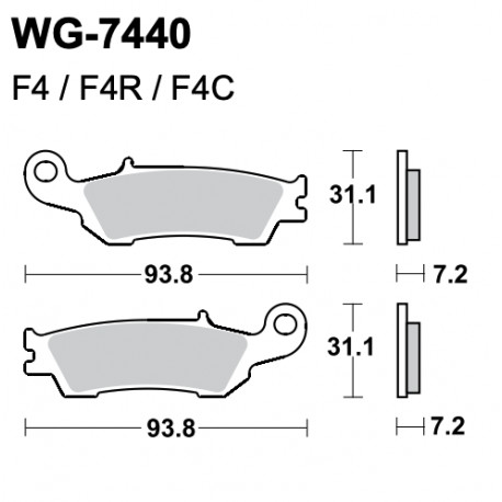 Disc brake pads WRP WG-7440