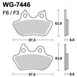 Disc brake pads WRP WG-7446